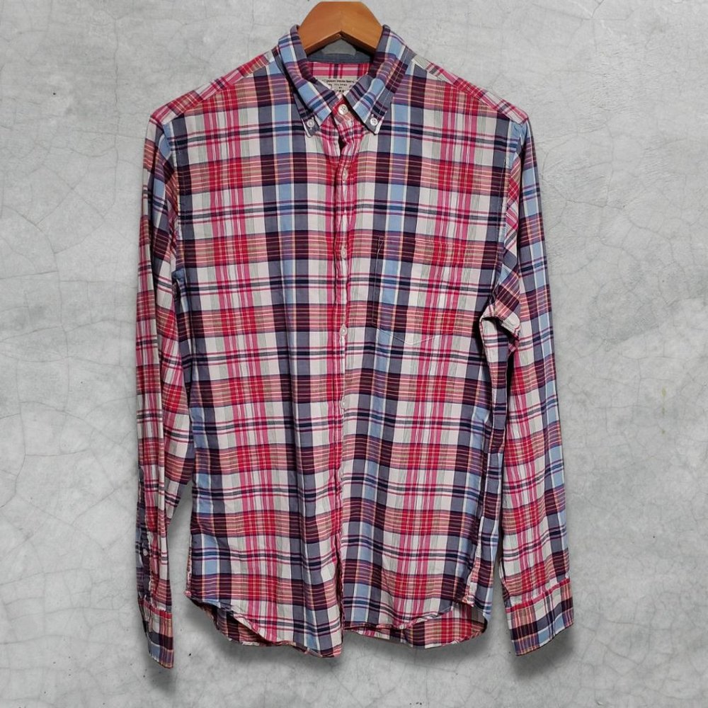 J Crew Men's Small Multi Colored Long Sleeve Plaid Button-down Shirt